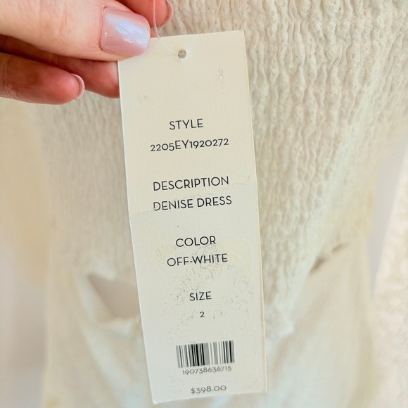 Veronica Beard NEW Denise Dress Sz 4 White Eyelet Cotton Smocked Mini Sun Dress - Picture 14 of 15